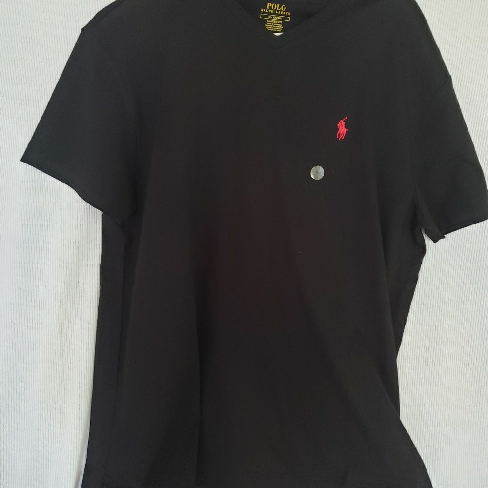 Men's polo by Ralph Lauren v neck t shirt short sl